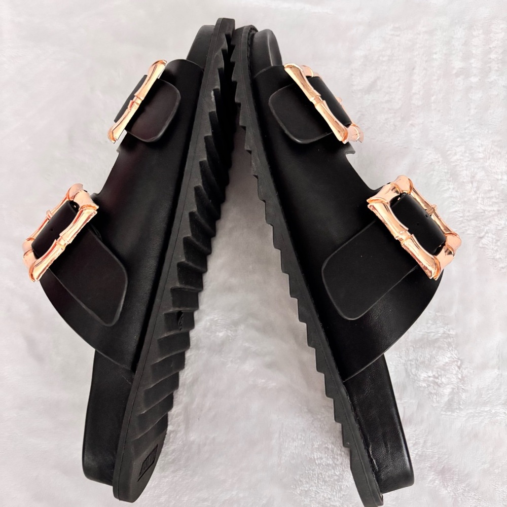 JASON WU Marzan Black Vegan Leather Luxe Slide-On Sandal--NEW--8.5 - Picture 9 of 15